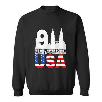 We Will Never Forget National Day Of Remembrance Patriot Graphic Design Printed Casual Daily Basic Sweatshirt - Thegiftio UK