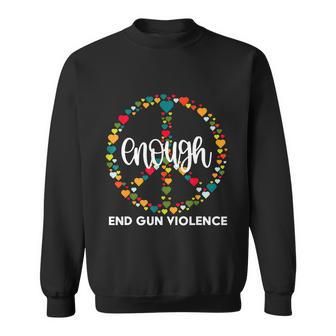 Wear Orange Peace Sign Enough End Gun Violence Sweatshirt - Monsterry DE