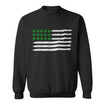 Weed American Flag Tshirt Sweatshirt - Monsterry UK