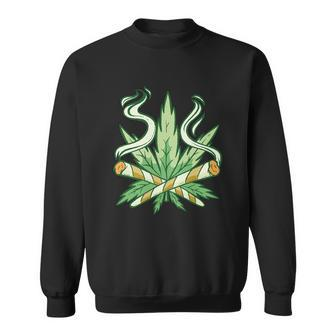 Weed Joint Cross Sweatshirt - Monsterry