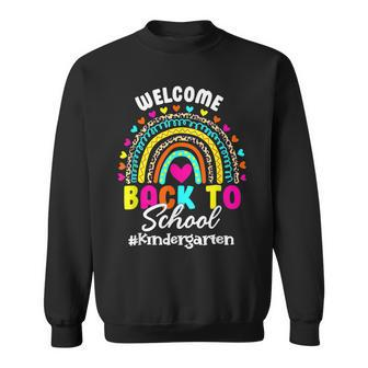 Welcome Back To School Kindergarten Teacher Rainbow Leopard V2 Sweatshirt - Thegiftio UK