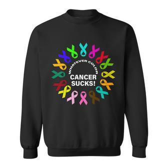 Whatever Color Cancer Sucks Tshirt Sweatshirt - Monsterry DE