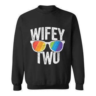 Wifey Two Lesbian Pride Lgbt Bride Couple Sweatshirt - Monsterry UK