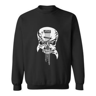 Wild Skull Guitar Illustration Sweatshirt - Monsterry AU