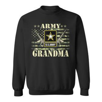 Women Proud Army Grandma United States Usa Flag Mother Sweatshirt - Thegiftio UK