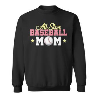 Womens All Star Baseball Mom Sweatshirt - Thegiftio
