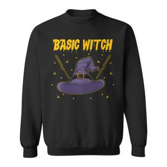 Womens Basic Witch Scary Witches I Funny Girls Women Halloween Sweatshirt - Seseable