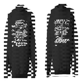 Womens Biker Lifestyle Quotes Motorcycles And Mascara Sweatshirt | Mazezy