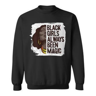 Womens Black Girl Magic Black History Month Blm Melanin Afro Queen V2 Sweatshirt - Seseable