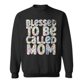 Womens Blessed To Be Called Mom Grandma Nana Nanny Mimi Mothers Day Sweatshirt - Thegiftio UK