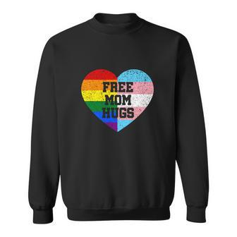 Womens Free Mom Hugs Gay Pride Transgender Rainbow Flag Tshirt Sweatshirt - Monsterry UK