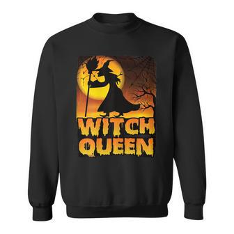 Womens Halloween Witch Motif - Witch Queen Sweatshirt - Seseable