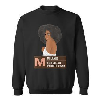 Womens Melanin Afro Queen T Junenth Black Girl Pride Sweatshirt - Thegiftio UK