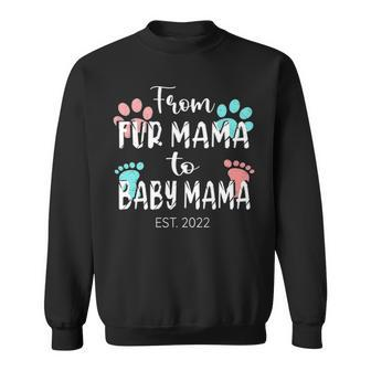 Womens Mothers Day Paw Print Fur Mama To Baby Mama Sweatshirt - Thegiftio UK