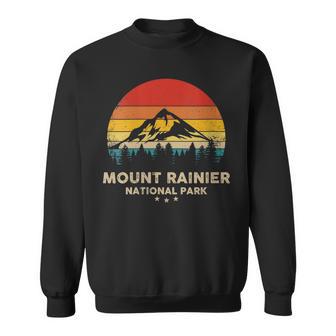 Womens Mount Rainier - National Park Retro Souvenir Sweatshirt - Thegiftio