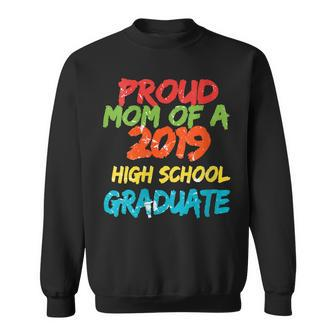 Womens Proud Mom Of A 2019 High School Graduate Men Women Sweatshirt Graphic Print Unisex - Thegiftio UK