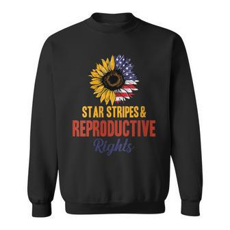 Womens Stars Stripes And Reproductive Rights Women Quote Sweatshirt - Thegiftio UK