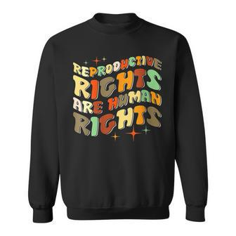 Womens Stars Stripes Reproductive Rights Are Human Rights Sweatshirt - Thegiftio UK