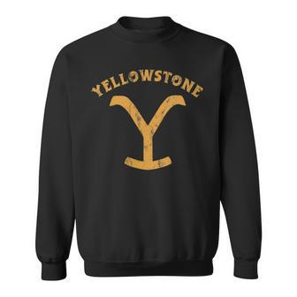 Womens Vintage Yellowstone National Park Faded & Distressed Sweatshirt - Thegiftio UK