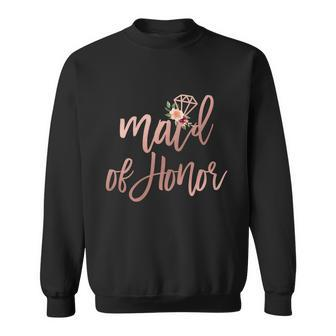 Womens Wedding Shower For Sister From Bride Maid Of Honor Graphic Design Printed Casual Daily Basic Sweatshirt - Thegiftio UK