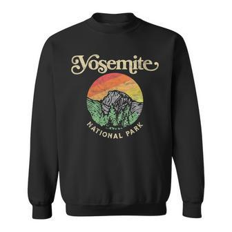 Womens Yosemite National Park Retro Sixties Vibe Half Dome Graphic Sweatshirt - Seseable