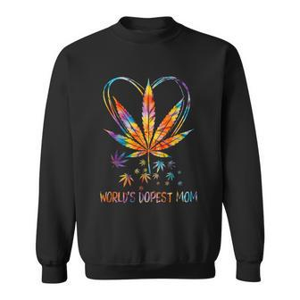 Worlds Dopest Mom Weed Leaf 420 Funny Mothers Day Gift Sweatshirt - Monsterry UK