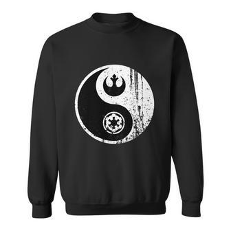 Yin Yang Rebel Alliance Galactic Empire Star Geek Nerd Sweatshirt - Monsterry