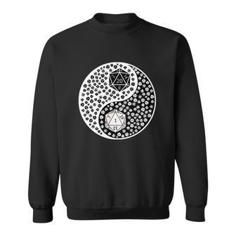 Ying Yang D20 Dungeons And Dragons Tshirt Sweatshirt - Monsterry