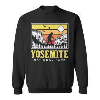 Yosemite National Park Us Bigfoot Sasquatch Yeti Funny Gift Sweatshirt - Seseable