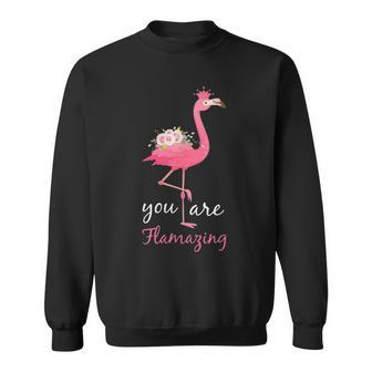 You Are Flamazing Flamingo Flower Apparel Women Men Kids Sweatshirt - Thegiftio UK