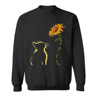 You Are My Sunshine Cat Sunflower Sweatshirt - Monsterry
