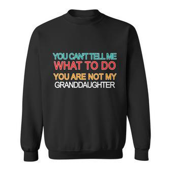You Cant Tell Me What To Do You Are Not My Granddaughter Tshirt Sweatshirt - Monsterry