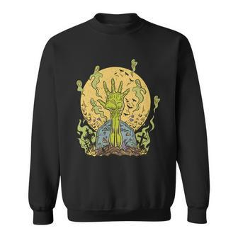 Zombie Hand Ghost Graveyard Graphic Design Printed Casual Daily Basic Sweatshirt - Thegiftio UK
