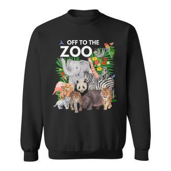 Zoo Animals Safari Party A Day At The Zoo Safari Zoo Animal Men Women Sweatshirt Graphic Print Unisex - Thegiftio UK