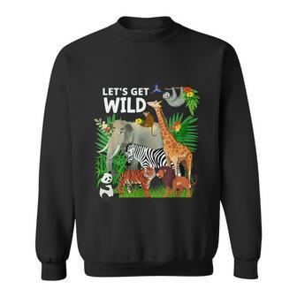 Zoo Animals Wildlife Birthday Party A Day At The Zoo Safari Sweatshirt - Thegiftio UK