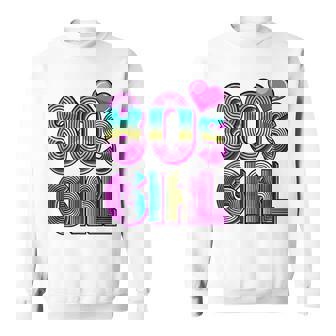 80S Girl Birthday Party Costume Retro Vintage Gift Women V2 Sweatshirt - Seseable