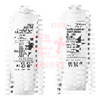 A Girl Covered By The Blood Of Jesus Born August Graphic Design Printed Casual Daily Basic Sweatshirt - Thegiftio
