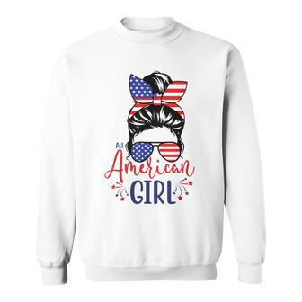 All American Girls Funny 4Th Of July Family Matching Sweatshirt - Seseable