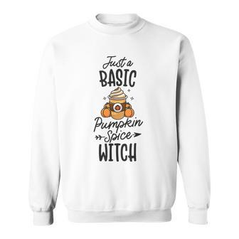 Basic Pumpkin Spice Witch Cute Thanksgiving Fall Autumn V2 Sweatshirt - Seseable