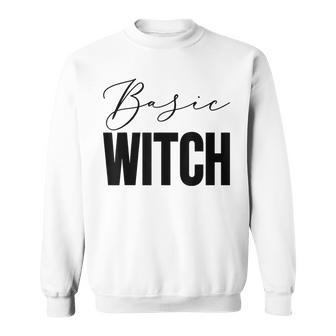 Basic Witch Costume Halloween Sweatshirt - Seseable