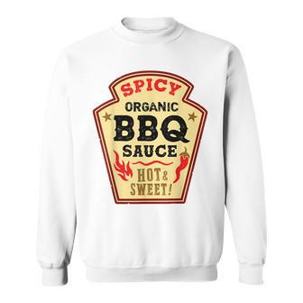 Bbq Sauce Hot Spicy Grill Ketchup Barbeque Halloween Costume V2 Men Women Sweatshirt Graphic Print Unisex - Thegiftio UK
