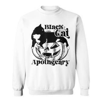 Black Cat Apothecary Cat Witch Pumpkin Halloween Costume V2 Sweatshirt - Seseable