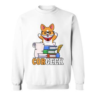 Corgeek Cute Educated Corgi Tshirt Sweatshirt - Monsterry UK