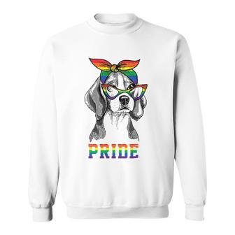 Cute Dog Lover Puppy Owner Beagle Mom Dad Gay Lesbian Lgbt Sweatshirt | Mazezy UK