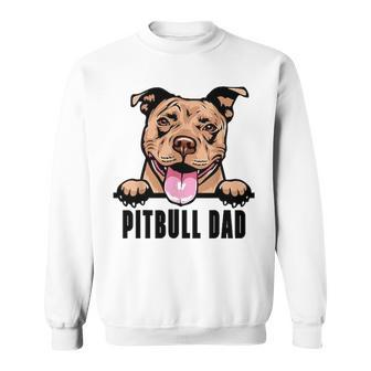 Dogs 365 Pitbull Dad Dog Pitbull Dad Gift Sweatshirt - Thegiftio UK