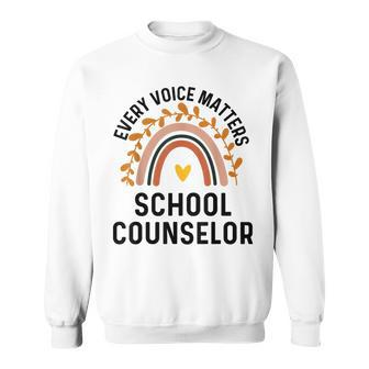 Every Voice Matters School Counselor Counseling Sweatshirt - Thegiftio UK