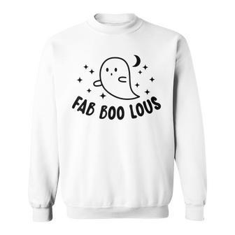 Faboolous Ghost Halloween Costume For Men Women Boo Crew Pun Sweatshirt - Seseable