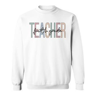 Fourth Grade Teacher Boho 4Th Grade Teacher Sweatshirt - Thegiftio UK