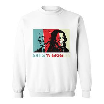 Funny Anti Biden Harris Shits N Giggles Political Gift Sweatshirt - Monsterry AU