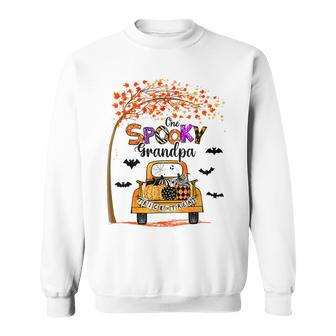 Funny One Spooky Grandpa Pumpkin Truck Halloween Costume Men Women Sweatshirt Graphic Print Unisex - Thegiftio UK